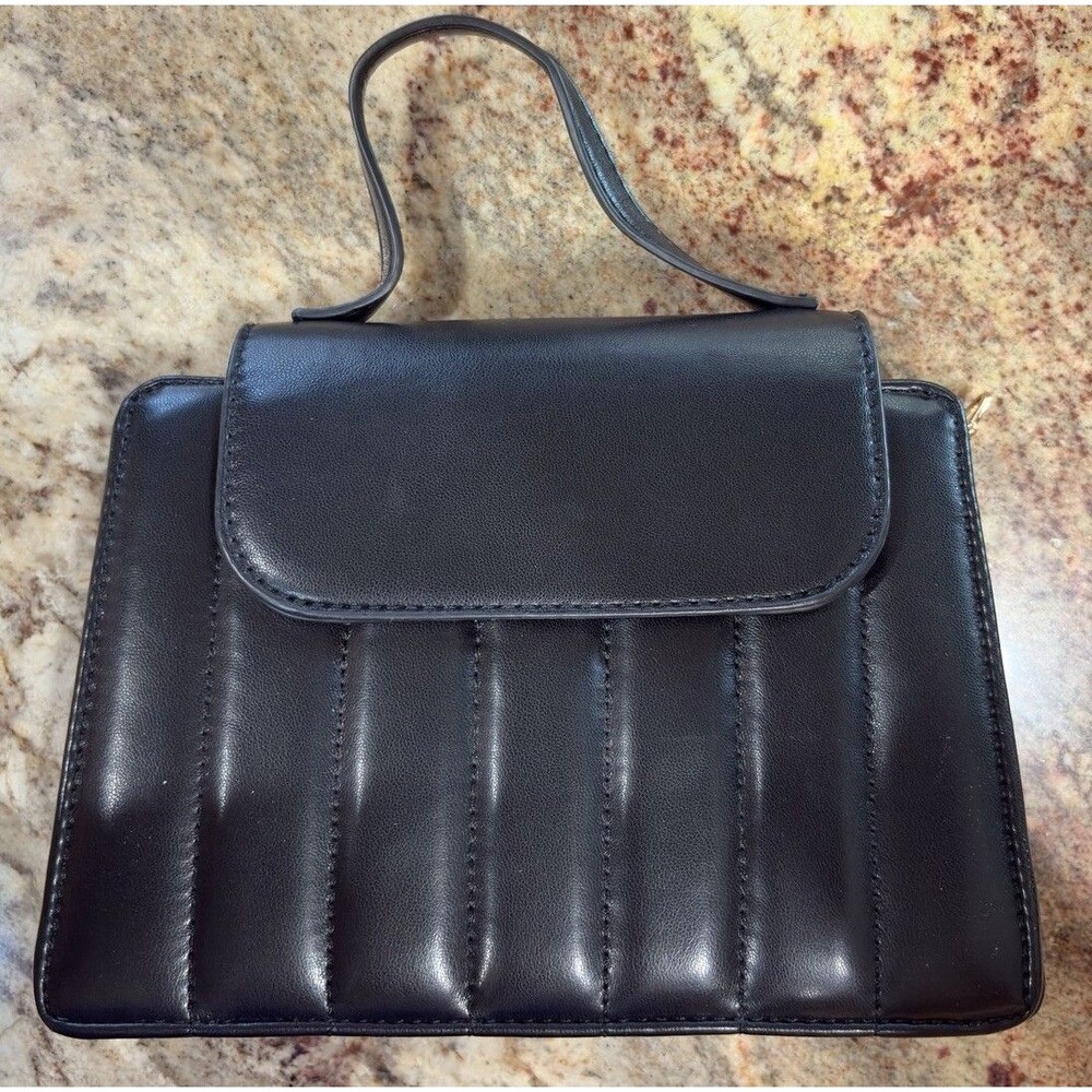 Urban Outfitters Compact Black Mini Handbag – Structured Evening Bag with Handle